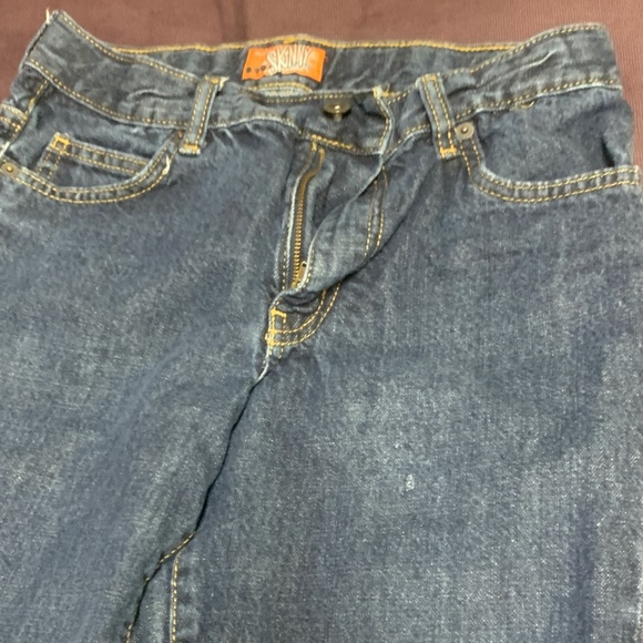 OLD NAVY BOYS BLUE SKINNY STRAIGHT LEG JEANS - Picture 5 of 7